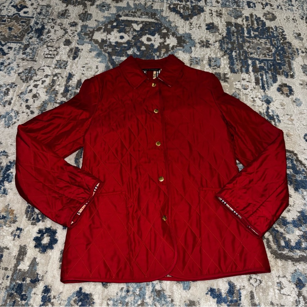 Plaid Red Quilted Button Down Shirt
